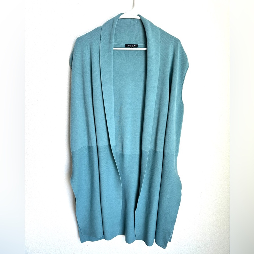Lafayette 148 New York long cardigan sleeveless NWOT Large‎